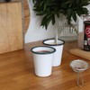 Argon Tableware 300ml Enamel Tumbler Cups with Blue Rims -