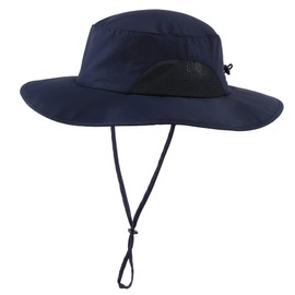 Home Prefer UPF50+ - Sombrero de sol para hombre, sombrero de pesca de ala ancha para mujer, Azul marino, Talla única