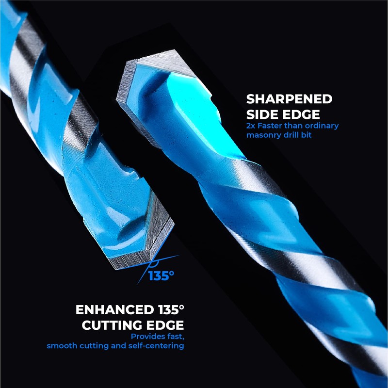 toolant Concrete Drill Bit Set & Masonry Drill Bit Set,