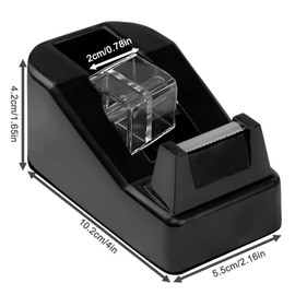 Desktop Tape Dispenser, Desk Tape Dispenser, Weighted Tape Roll Dispenser, Weighted Non-Skid Base, Heavy Duty Desk Accessories Ideal for Home, Office, Restaurant, Flower Shop