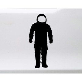 Minglewood Trading Orange - Astronaut Vinyl Decal - NASA Space Man Cosmonaut Force - Die Cut Sticker - 4w x 9h inches