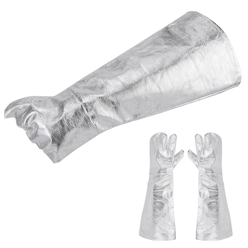 2Pcs ThreeFinger Thicken Cotton Welding Gloves 1000℃ Radiant Heat Fire