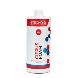 Gtechniq - W4 Citrus Foam - High Content Foaming Agent, Removes Dirt and Road Grime, Non-Caustic Formula, Maximum Gloss Retention Snow Foam (1 Liter)