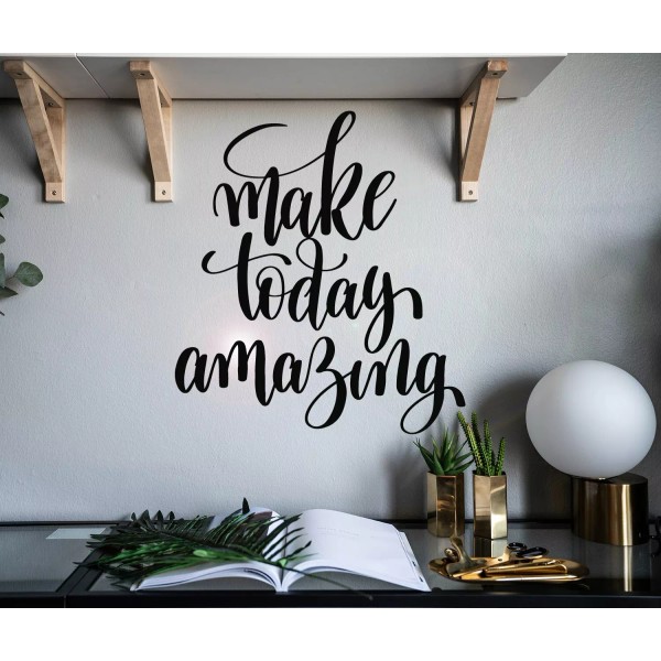 Wallstickers4ever Vinyl Wall Decal Phrase Make Today Amazing Motivation 22.5