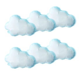 Chris.W 6 Pieces White Cloud Foil Balloons Birthday Party Decorations Supplies for Baby Shower Themed Party Birthday Party Wedding Decor
