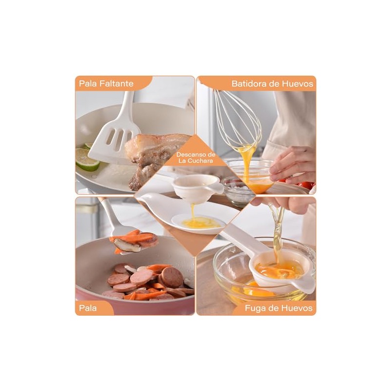 Garselay - (14 PCS) Juego de Utensilios de Cocina de