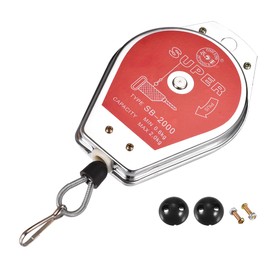sourcing map Retractable Spring Pull Tool Holder Hanging Device 1.3-4.4 lbs (0.6-2 kg) Red for Assembly Line with Mounting Accessories