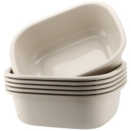 PINGEUI 6PCS Plastic Wash Dishpan Basin, Wash Tub, 14.5 x 12 x 4.7 Inches Laundry Hand Wash Bucket for Kitchen Bathroom Sink