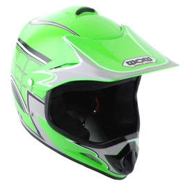 WOW Youth Motocross Helmet BMX MX ATV Dirt Bike Helmet Spider Web Green + Goggles + Martian Spider Green Glove Youth Bundle
