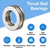 sourcing map 4pcs F10-17M Thrust Ball Bearings, 10mm x 17mm