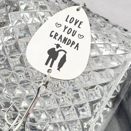 Grandpa I Love You Gifts for Grandfather Papa Birthday for Grandpa Granddad Men Fishing Lures for Him Papa Love You Grandpa Fishhook for Pawpaw Grandpa Thank You Gift Ideas