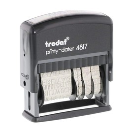 Trodat Printy 4817 Date Stamp with Various Additional Texts - Self-Inking Stamp for Correct Labelling of Documents, Receipts, Invoices & Co (47 x 3.8 mm | 1 Line)