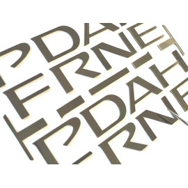 Gunmetal ABS Plastic Chrome Lower Door Letter Inserts Compatible with Pathfinder Platinum Only 2022-UP ABS Plastic Emblem Not Decals