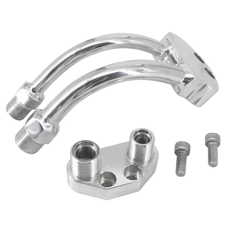 Tektall A/C Compressor Curved Manifold w/Adapter Fitting Compatible with Sanden