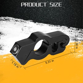 XINLIYA Motorcycle Handlebar Lock, Aluminum Anti Theft Heavy Duty Scooter Throttle Grip Front Brake & Clutch Locking, Motorbike Exterior Accessories, Universal for Dirt Bike, Moped, ATV