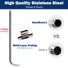 NearMoon Shower Arm, Extra Extension Arm with Flange, Stainless Steel