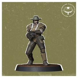 Vermillion Patrol Cowboy A | Bear Force | Vermillion | D&D Wargaming 3D Printed Mini