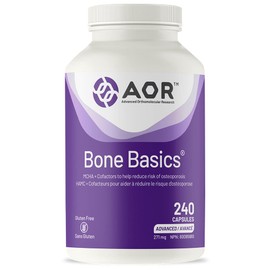 AOR AOR Bone Basics 271mg, 240 Capsules 40-Day Supply - Includes Calcium, Vitamin K2 & D3 Supplement, Magnesium, Zinc, Boron, Copper, Joint and Bone Maintenance, Easy-to-Swallow - Gluten-Free Formula