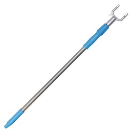Long Reach Closet Pole with Hook 55" Long Reach Sticks Retractable Clothespole Telescoping Shepherds Hook Extending Closet Hook Pole (Blue(55 inch))