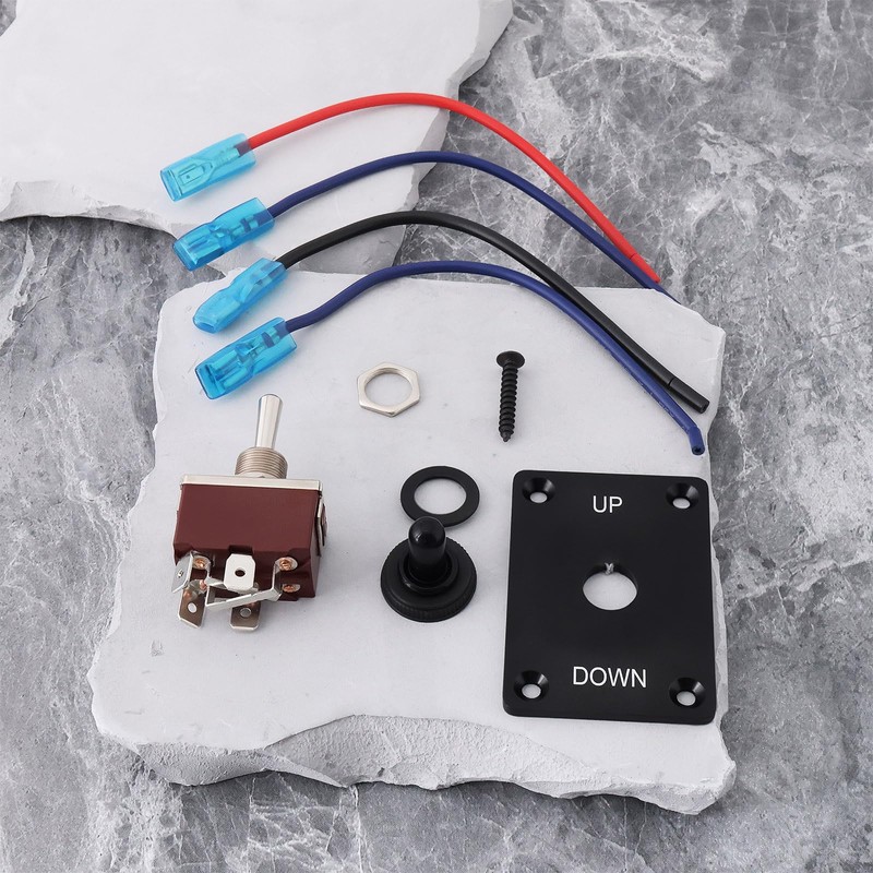 YINETTECH 1Set DPDT Waterproof Momentary Toggle Switch, (ON)-Off-(ON) 12V 30A