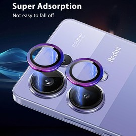 Ltezixal for Redmi Note 13 Pro+ 4G/5G 2024 Camera Lens Protectors, Scratch-Resistant HD Clarity Ultra-Thin Tempered Glass Camera Cover with Aluminum Edging,Individual Metal Lens Cover,Color