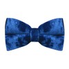 Corbata de lazo de terciopelo arrugado, color azul