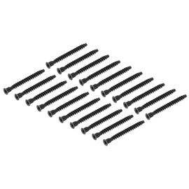 sourcing map 20Pcs M7x70mm Hex Socket Countersunk Head Self Tapping Connecting Screws Carbon Steel Furniture Confirmat Screw, Black
