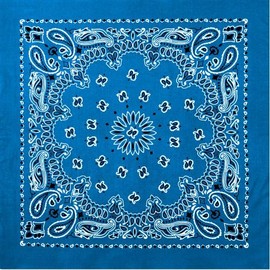 Casual Extra Large Trainmen Paisley Bandanas 27" Cotton Men & Women Fashion Accessory - Color: Royal Blue