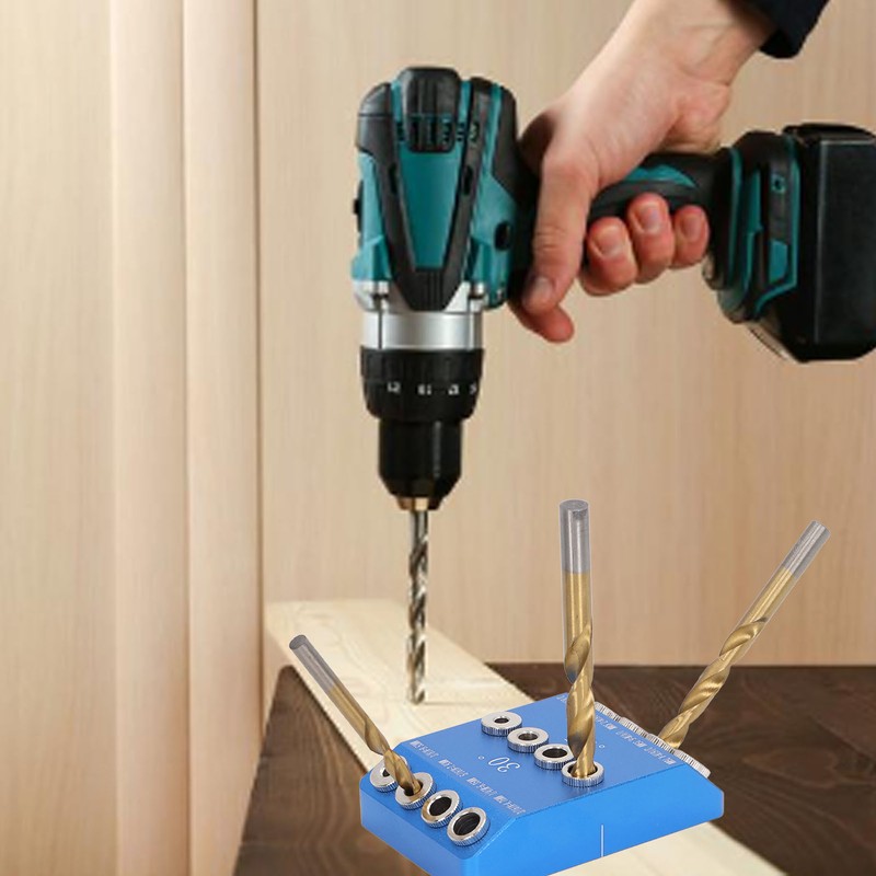 Drill Guide Jig 30 45 90 Degree Aluminum Alloy Angle
