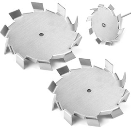 Silkfly 2 Pcs 304 Stainless Steel Dispersing Disc, Dia 150mm/5.9" with 8mm Shaft Hole, Dispersion Impeller High Speed Dispersing Machine Blade Paddle Impeller for Mixing, Emulsifying & Coating