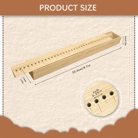 GeryVtee Bamboo Book Binding Cradle with 2 Awls Wood Bookbinding Punching Cradle with Piercing Guide Portable Book Binding Tools Book Binding Kits Bookbinding Supplies for Book DIY Crafts (Style C)