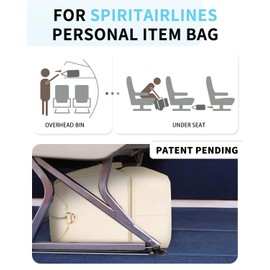 WANDF For Spirit Airlines Personal Item Bag 18x14x8 Underseat with Wet Pocket & Shoe Compartment & Tsa Approved Toiletry Bag Travel Duffle Carry On Overnight Weekender Tote(Beige)