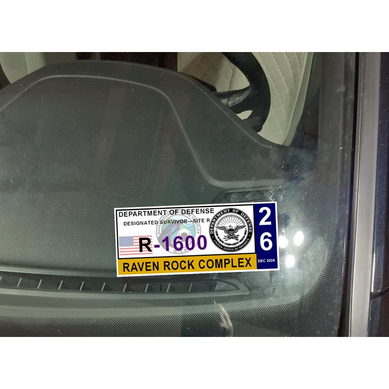 2026 Raven Rock Mountain Complex Parking Decal DD-2220 UFO Secret