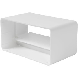 Rectangular Duct Connector with Valve, Integrated Backflow Preventer, Ventilation System, Heating, Cooling 110 x 55 mm