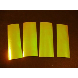 Then Fishing Lure Tape Company UV Plasma 2" x 6" 4PK Fishing Lure Tape In 6 Vivid Standout Tape Colors - Blazing Sun Yellow