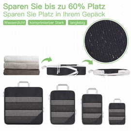 YYDSLEE Compressible Packing Cubes for Organising Your Travel Luggage, 8-Piece Compression Packing Cube, Hiking Packing Bags Set & Luggage Organiser, Travel Clothes Bags for Backpack and Suitcase