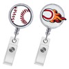 Baseball Badge Reel - Cute Retractable ID Holder for Nurses,