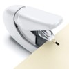 Plus Paper Clinch Compact Staple-Free Stapler, Ivory White