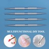 CVNRCLP Professional 4-Piece Nail Art Dotting Tool Set - Stainless