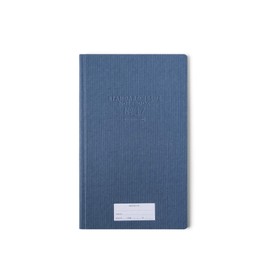 DesignWorks Ink Standard Issue No. 17 Hardcover Cloth Blue 7.25" x 11.75" Tall Notebook Journal with 96 Lined Pages - Perfect for Office Work, Writing, and Journaling