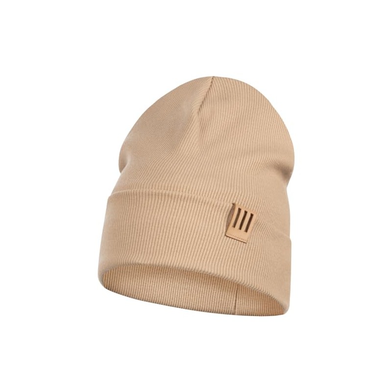 Smarilla Boy's Children's Ribbed Beanie Hat, beige