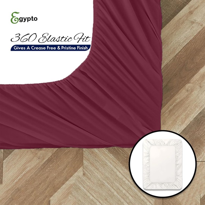 Egypto Double Fitted Sheet – Soft & Breathable 10" Deep