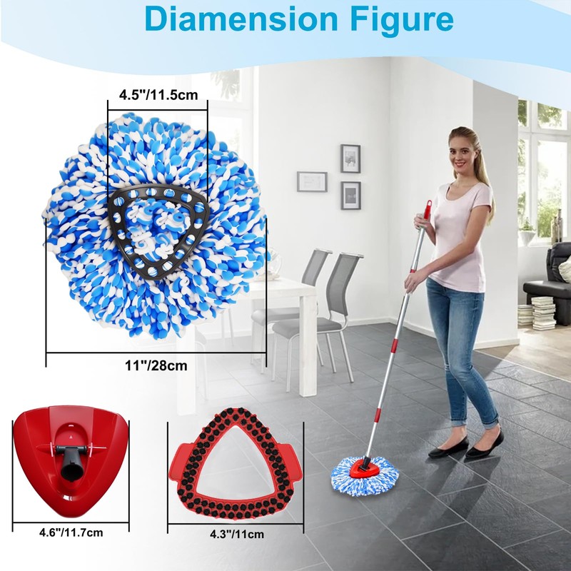 O Cedar 8 Pack Spin Mop Head Replacement for RinseClean