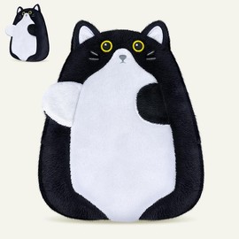 <For Mom> 10"2.2 lbs Fat Cat Microwave Heating Pad, Tuxedo Cat & Ginger Cat Heating Pad, Flaxseed Washable, Period Must Have, Gift Ideas - Color: Bundle 3