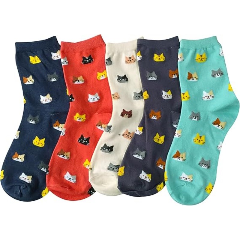 Chalier Womens Funny Socks Cozy Cute Printed Patterned Fun Sock