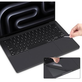 Palm Rest Cover Skin with TrackPad Protector for 2025-2023 MacBook Pro 14 Inch M5 M4 M3 Pro Max A3434 A3112 A3401 A3185 A2992 A2918,MacBook Pro 14 Wrist Rest Protective Decals Stickers - Space Black
