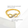TJC Infinity Ring for Women In Gold Plated 925 Sterling