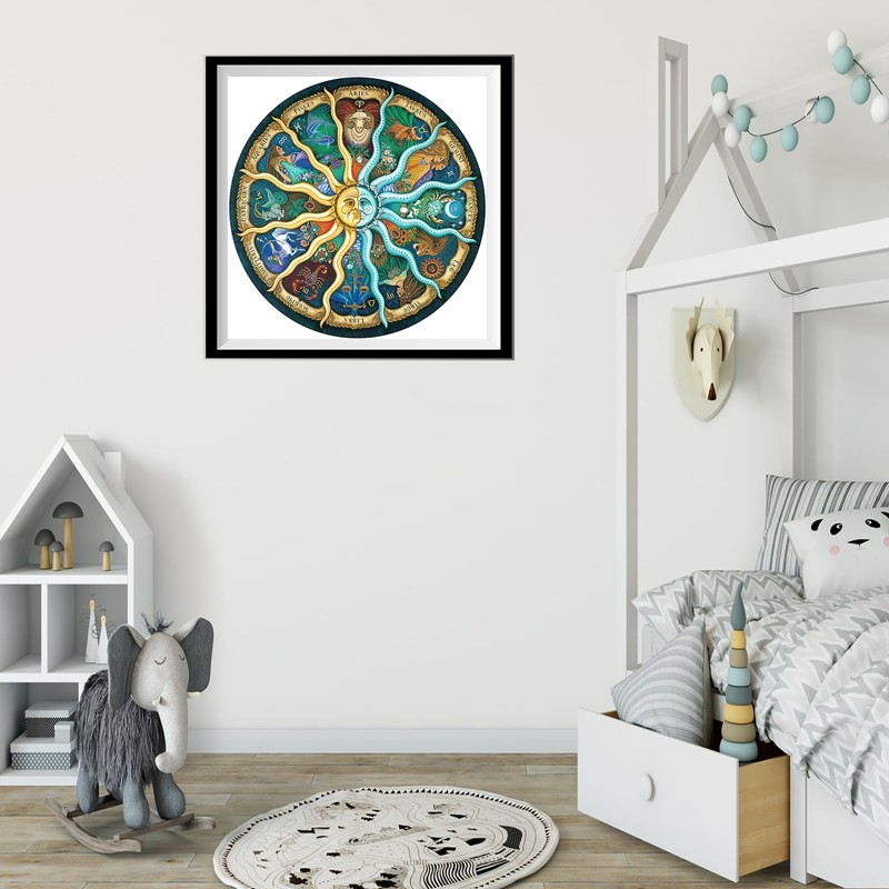 Jigsaw Puzzles for Adults 1000 Pieces Round - Zodiac Horoscope