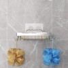 TESOT Shower Soap Holder with 4 Hooks, 304 Stainless Steel