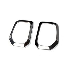 TOTMOX Carbon Fiber/Chrome Front Fog Light Lamp Cover Trim ABS, Front Bumper Reflector Frame Ring Molding Cover Trims Compatible with Toyota Tacoma 2015-2020